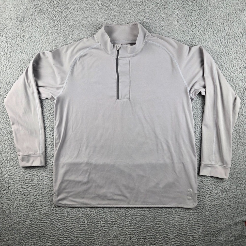 Stio Pullover Mens XL Gray 1/4 Zip Fleece Performance Top